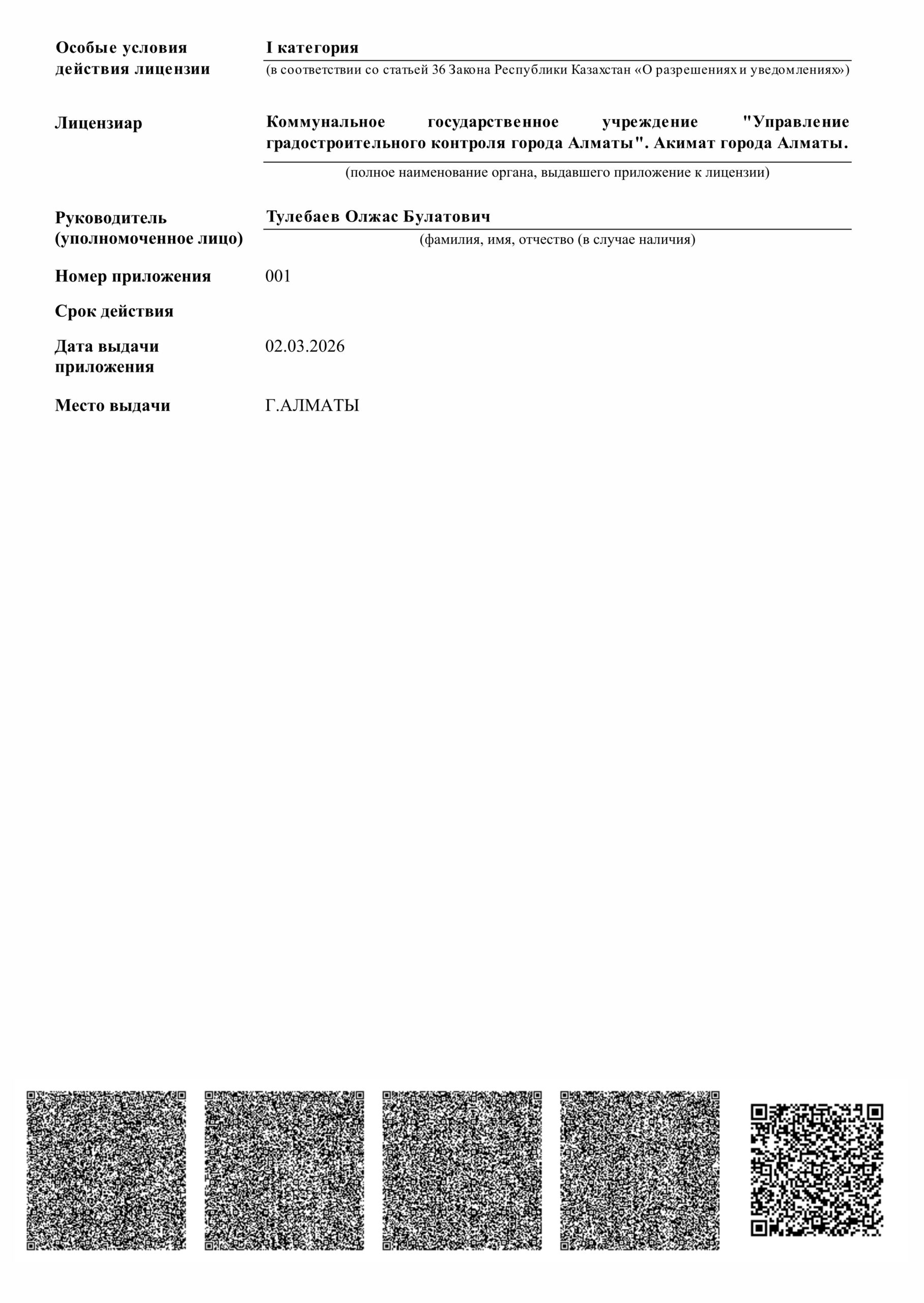 ЛИЦЕНЗИЯ Товарищество с ограниченной ответственностью TELPRO Energy -6